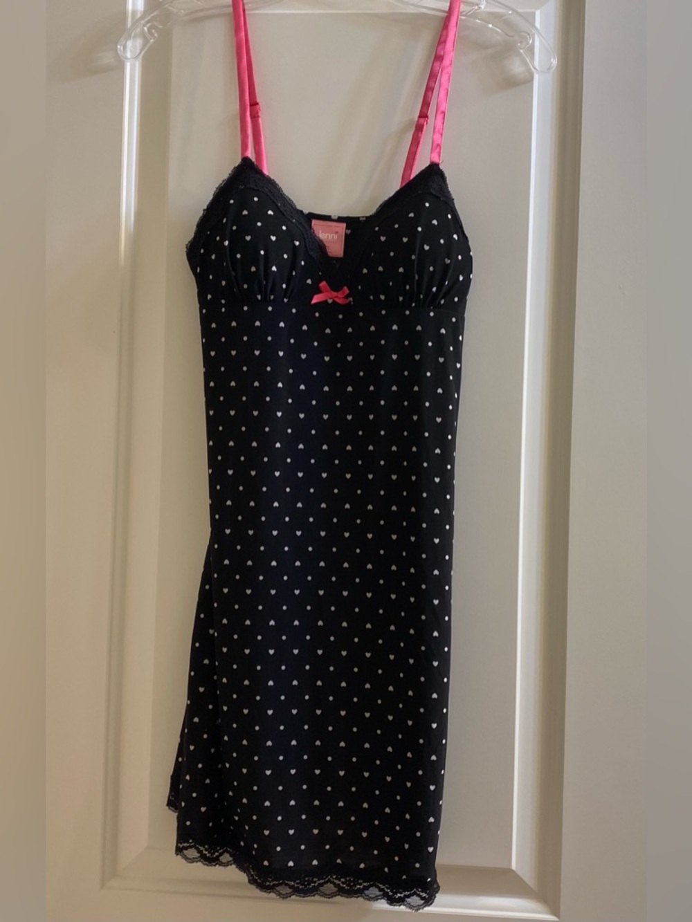 Jenni  ❤️ Heart & Dot Printed padded Chemise Nightgown Pajamas  XS